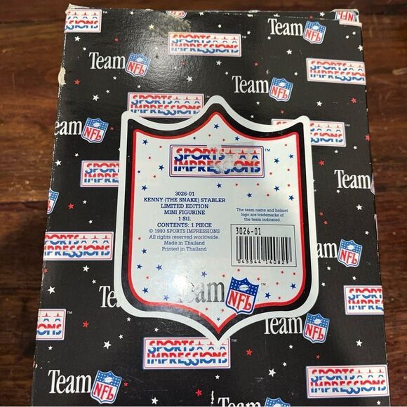 SPORTS IMPRESSIONS NFL Kenny The Snake Stabler PORCELAIN FOOTBALL FIGURINE SB XI - Picture 8 of 8